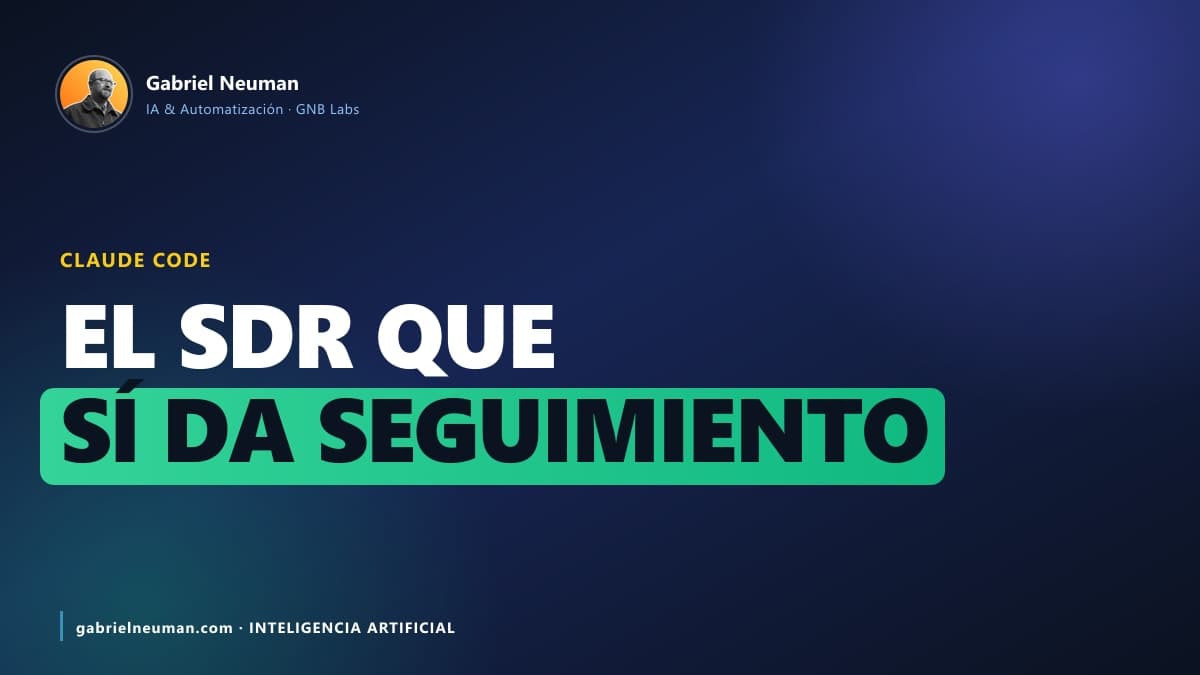 Claude Code para prospección B2B en México: el SDR que no se le olvida dar seguimiento