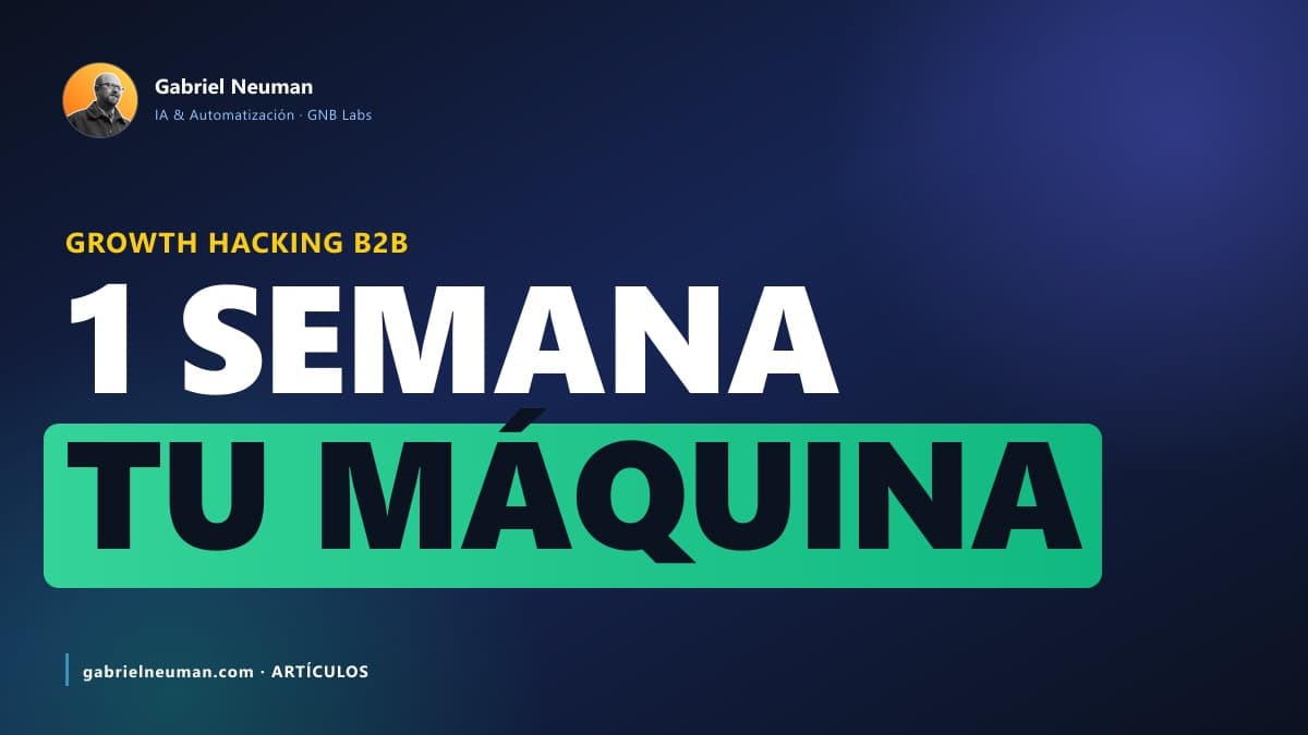 Cómo construir tu máquina de prospección B2B con IA (sin agencia, sin listas frías)