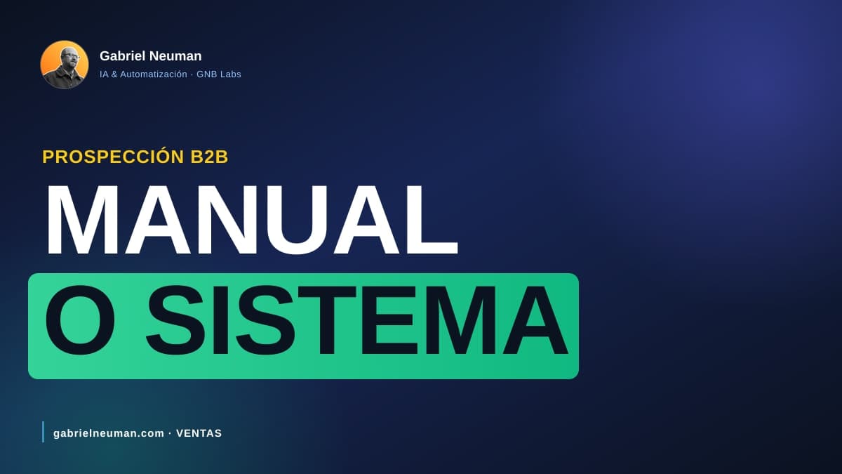 Prospección manual vs automatizada en B2B