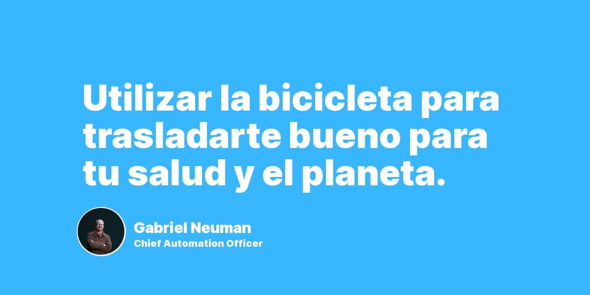 Utilizar la bicicleta para trasladarte bueno para tu salud y el planeta.