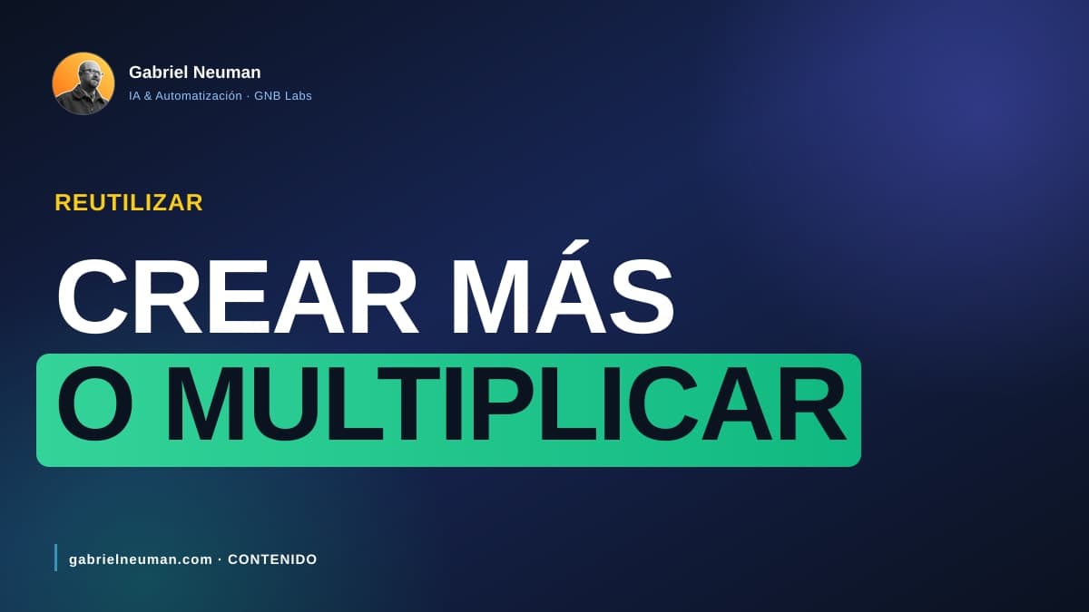 Crear más contenido vs reutilizar lo que ya tienes