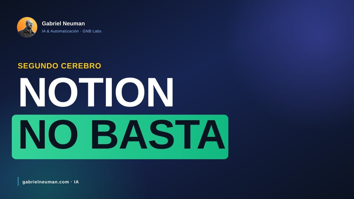 Segundo cerebro vs Notion vs ChatGPT: qué opera tu negocio