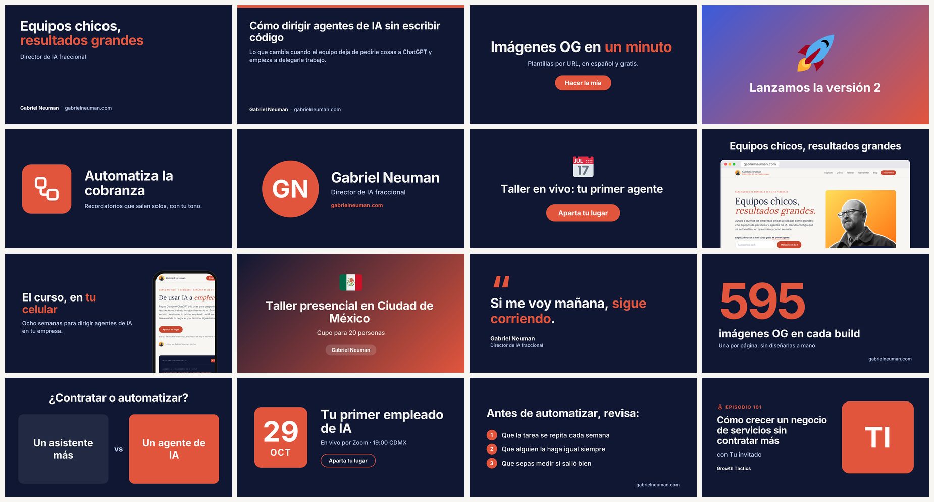 Las 16 plantillas de la fábrica de imágenes OG